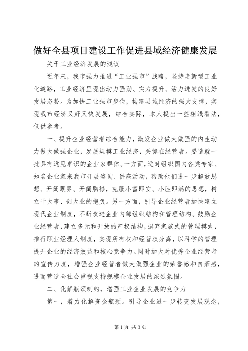 做好全县项目建设工作促进县域经济健康发展 (4).docx