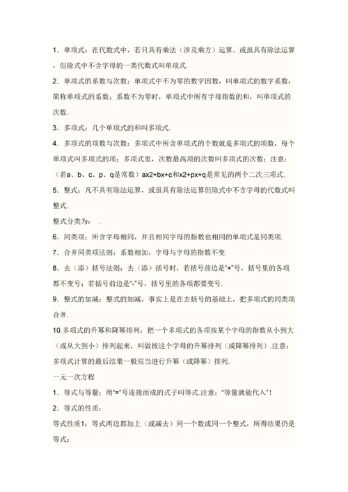 2023年初一数学知识点.docx