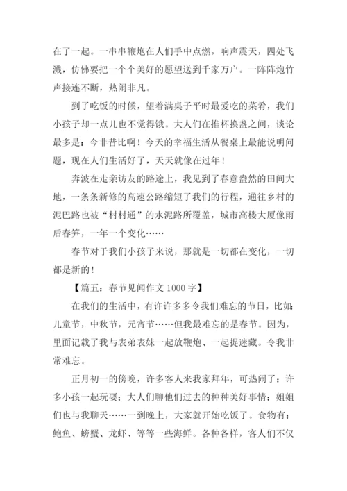 春节见闻作文1000字.docx