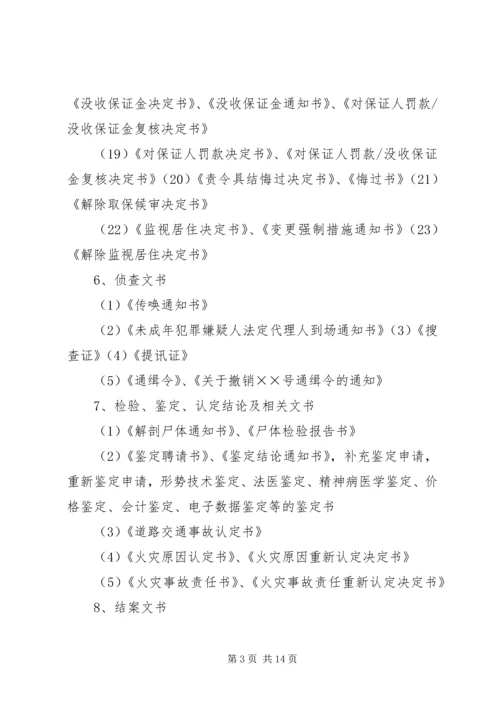 公安机关办理刑事案件卷宗材料排列顺序 (4).docx