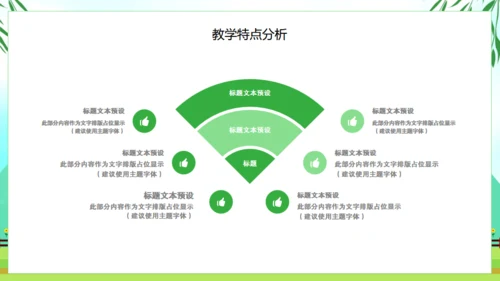 清新绿色春天教育说课教师课件通用PPT模板