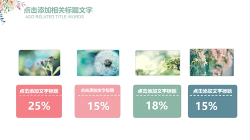 清新花朵妇联妇女之家工作总结汇报PPT