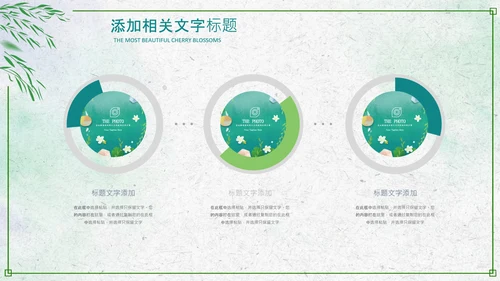 绿色小清新清明节文化习俗介绍主题班会ppt模板