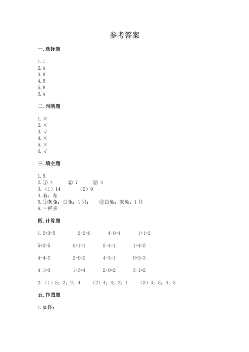 小学一年级上册数学期中测试卷附答案【考试直接用】.docx