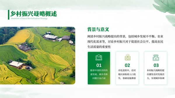 绿色文艺风乡村建设介绍PPT模板
