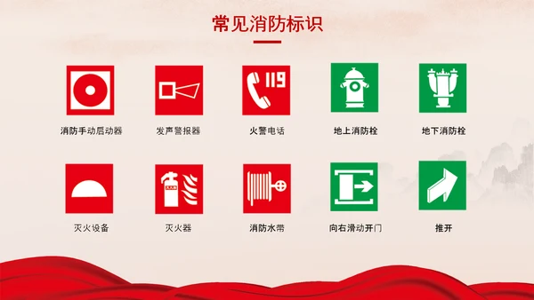 红色消防安全企业员工防火培训PPT