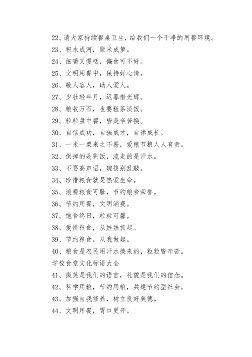 学校食堂文化标语大全.docx