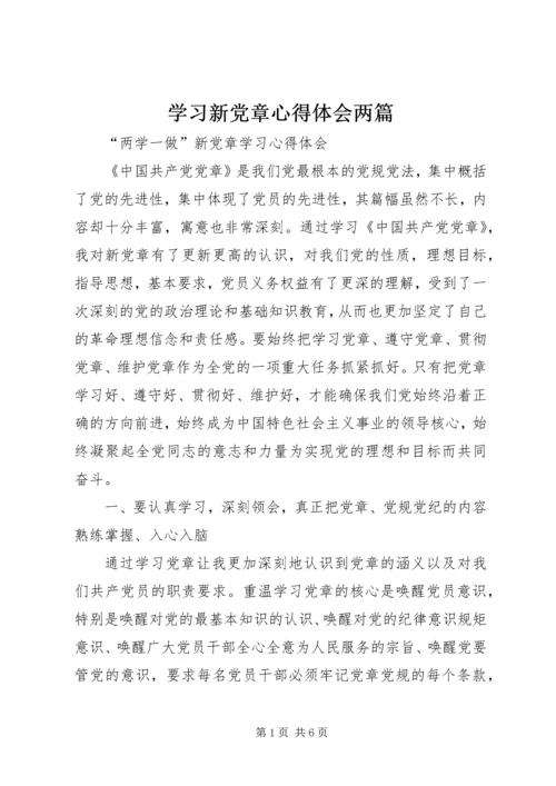 学习新党章心得体会两篇 (3).docx