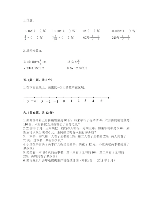 苏教版数学六年级下册试题期末模拟检测卷含答案（完整版）.docx