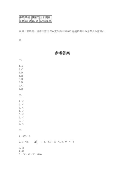 人教版六年级数学小升初试卷精品【易错题】.docx