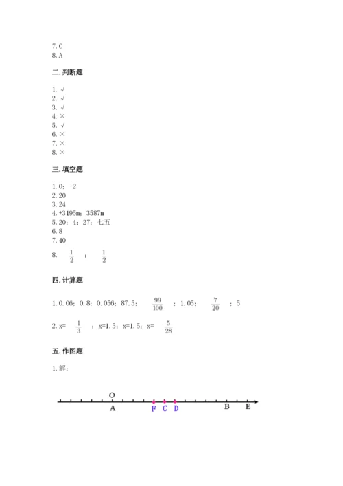 六年级下册数学期末测试卷及完整答案（历年真题）.docx