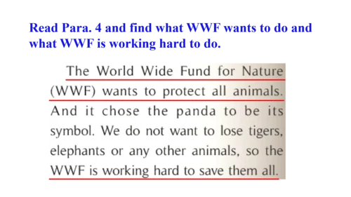Module 6 Unit 2 The WWF is working hard to save th