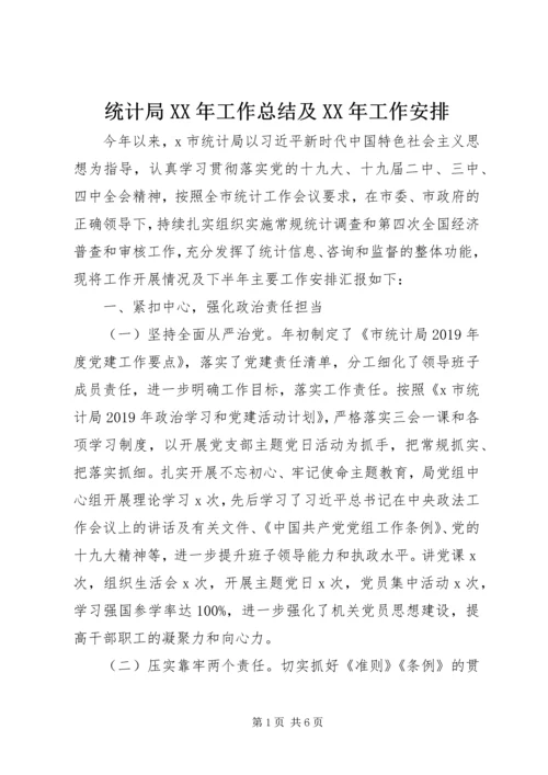 统计局XX年工作总结及XX年工作安排 (2).docx