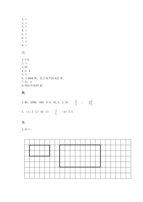 小学毕业班数学检测题及一套答案.docx