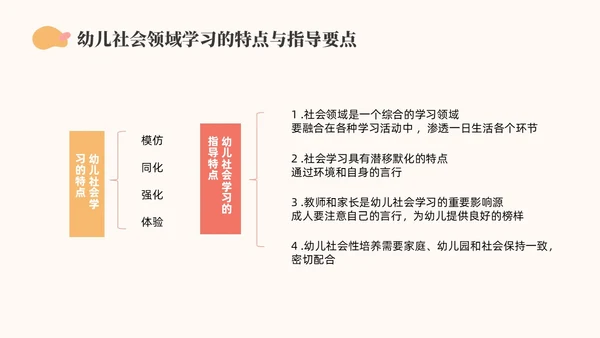 橙色简约莫兰迪幼儿园社会领域PPT培训PPT模板幼儿园教师培训