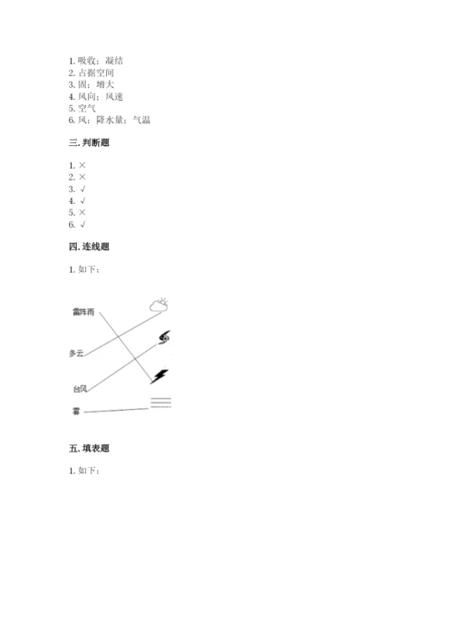 教科版三年级上册科学期末测试卷（有一套）word版.docx