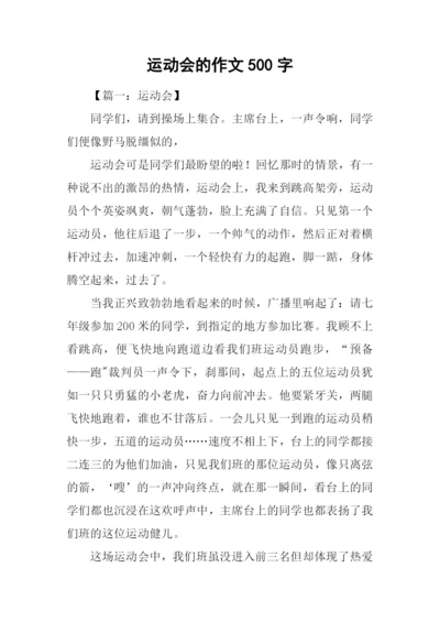 运动会的作文500字.docx