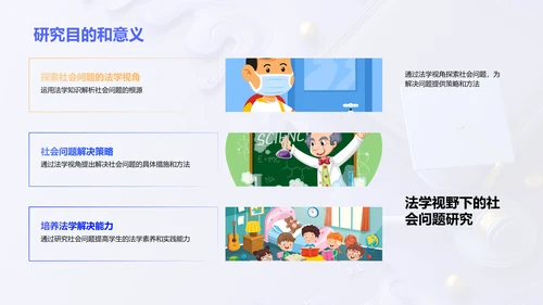 法学开题答辩PPT模板