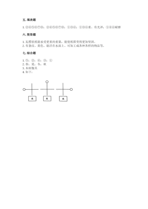 教科版二年级上册科学期末考试试卷及参考答案【新】.docx