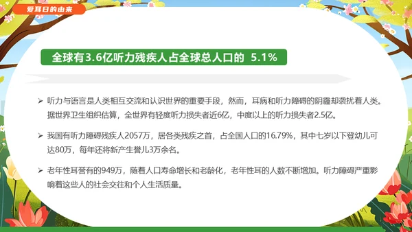 关爱聋哑儿童爱耳日通用PPT模板