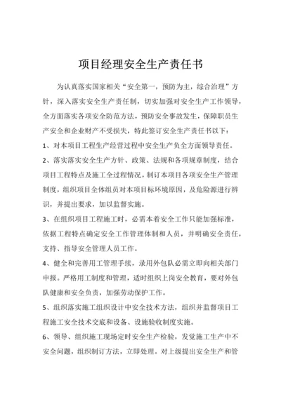 经典建筑综合标准施工优质项目管理人员安全生产责任说明书.docx