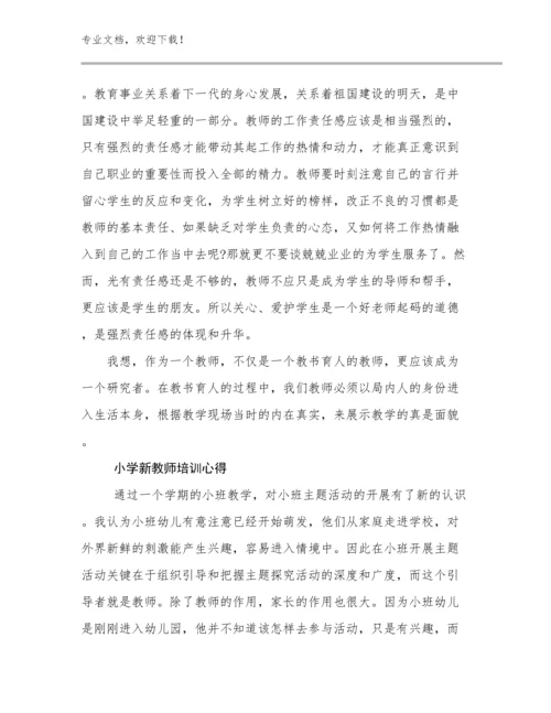 最新小学新教师培训心得范文12篇合辑.docx