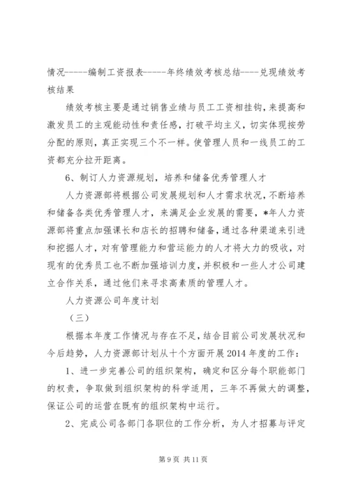 人力资源公司年度计划.docx