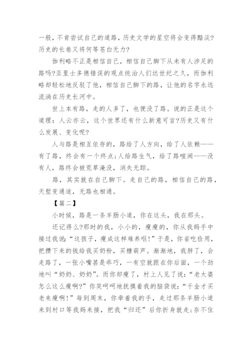 人与路高中议论文800字.docx