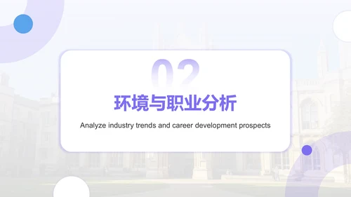 紫色扁平风大学生职业生涯规划PPT模板