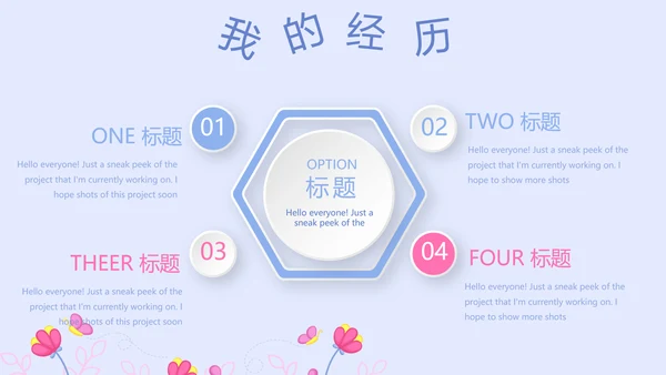 卡通可爱儿童班干部竞选个人简历自我介绍动态PPT模板