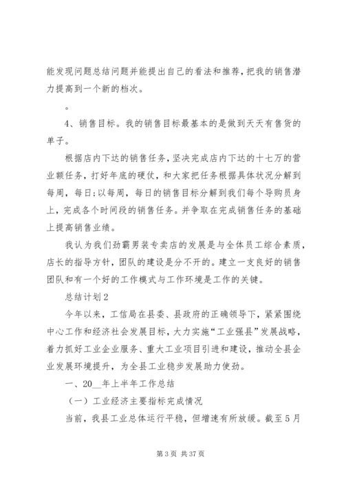 总结计划合集合集多篇.docx