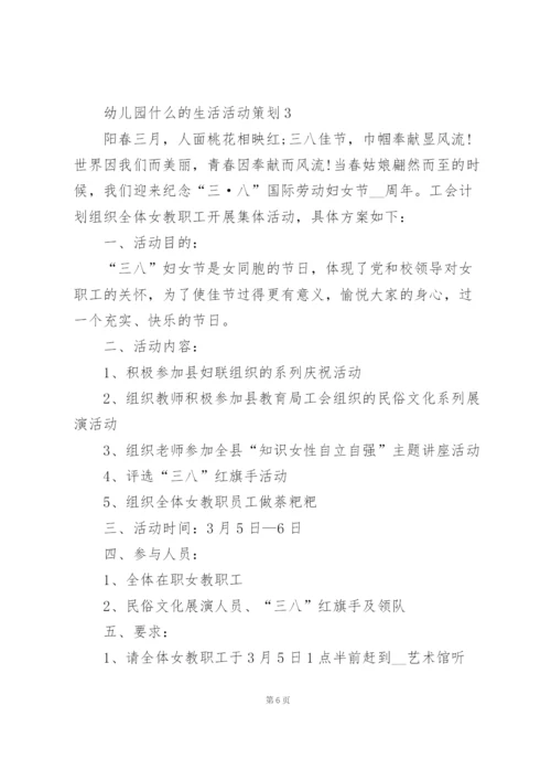 幼儿园什么的生活活动策划模板5篇.docx