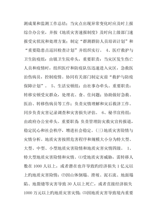 2023年乡镇年突发地质灾害应急预案.docx