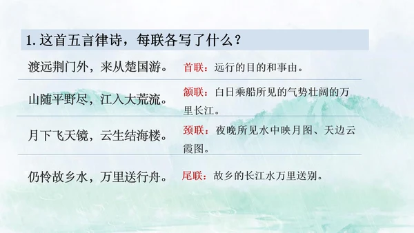 13 唐诗五首《渡荆门送别》课件