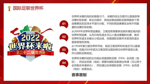 足球世界杯足球比赛活动PPT模板