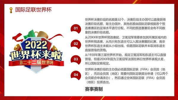 足球世界杯足球比赛活动PPT模板
