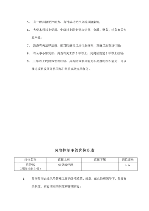 信贷部岗位职责.docx