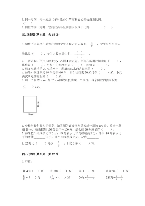 北京市朝阳区六年级下册数学期末测试卷一套.docx