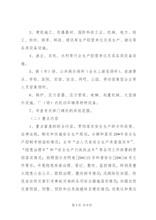 市安全生产督查行动方案.docx