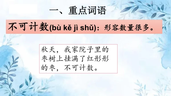部编版五年级上册第七单元复习  课件