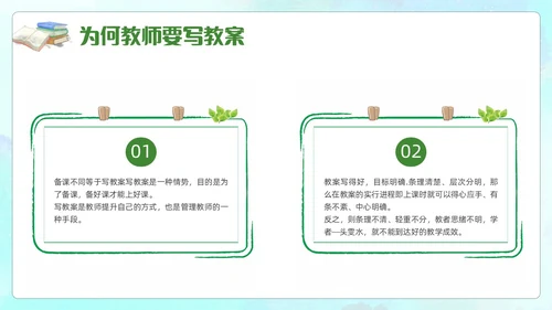 蓝色水彩幼儿园教案书写培训PPT课件