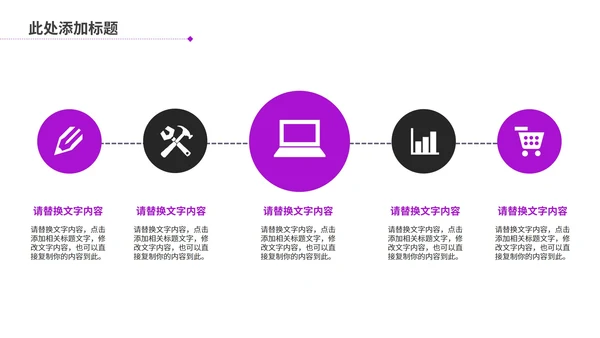 紫色扁平风简约职场工作总结汇报PPT模板