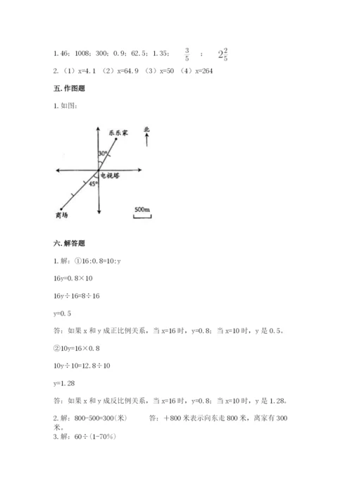 北京版六年级下册数学期末测试卷附参考答案（精练）.docx