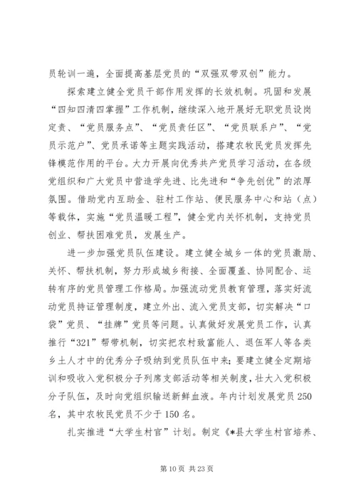 县组织工作会议上的报告.docx