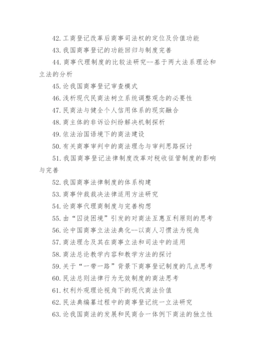 商法论文选题.docx