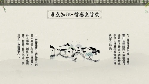 浅色古风高考诗歌鉴赏PPT模板宣传PPT动态PPT