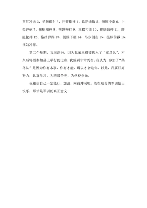 初中军训心得体会模板集合八篇.docx