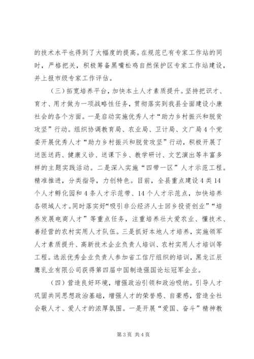 人才工作自评报告.docx