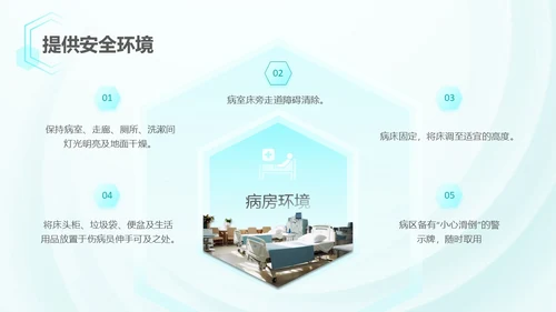 浅蓝色简约风跌倒坠床应急预案PPT应急预案培训
