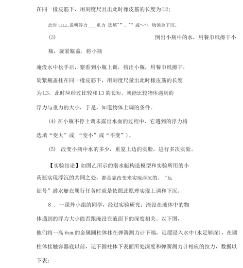 初中竞赛辅导题：浮力(无答案).docx